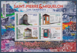 Les Tambours Bloc Neuf 4 Timbres Saint Pierre Et Miquelon à 1.16€ - Hojas Y Bloques