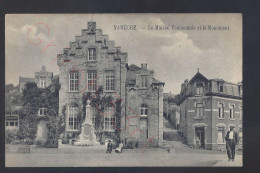 Namêche - La Maison Communale Et Le Monument - Postkaart - Andenne
