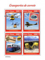 Guinea Bissau 2019, Postal Transport, Drone, Plane, Bike, 4val In BF - Bussen