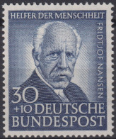 1953 Deutschland > BRD, ** Mi:DE 176, Sn:DE B337, Yt:DE 62, Fridtjof Nansen, Wohlfahrt - Ungebraucht