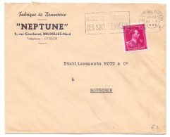 Belgique 724R Moins 10% Surcharge Générale Bonneterie Neptune De Antwerpen à Mouscron De Zwarte Markt 1946 - 1946 -10%