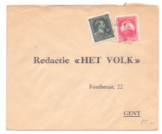 Belgique 724T Moins 10% Surcharge Générale 749 Antarctique Het Volk Oudenaarde Vers Gand 1948 Expres - 1946 -10%