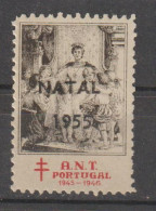 N - PORTUGAL VINHETAS TUBERCULOSOS - NOVO - MNH - SOBRECARGA "NATAL 1955" - Ungebraucht