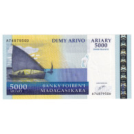 Billet, Madagascar, 5000 Ariary, 2003-2006, KM:84, NEUF - Madagascar