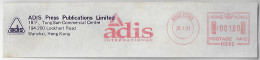 Hong Kong 1991 Cover Fragment Meter Stamp Hasler Mailmaster Slogan Adis Press Publications Limited - Brieven En Documenten