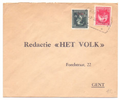 Belgique 724T Moins 10% Surcharge Générale 749 Antarctique Het Volk De Roeselaere Vers Gand 1948 Expres - 1946 -10%