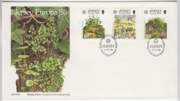 Jersey 1986 Conservation Set 3 On FDC - Jersey