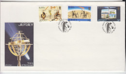 Jersey 1986 Halleys Comet Set 3 On FDC - Jersey