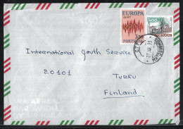 Portugal Cover To Finland With Europa CEPT Stamp MATOSINHOS Cancel - Storia Postale