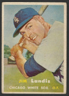 Baseball Player - JIM Landis CHICAGO WHITE SOX O.F. - 1957 Topps Baseball Card (see Sales Conditions)09367 - Honkbal