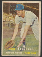 Baseball Player - EARL Torgeson DETROIT TIGERS FIRST BASE - 1957 Topps Baseball Card (see Sales Conditions)09368 - Honkbal