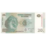 Billet, République Démocratique Du Congo, 20 Francs, 2003, 2003-06-30, KM:94a - République Du Congo (Congo-Brazzaville)