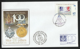 GRAND LODGE OF INDEPENDENT AND ADMITTED MASONS OF TURKEY F.D.C. - Storia Postale