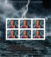 2021 Canada Acting Cinema Christopher Plummer Mini Sheet Of 6 Stamps MNH - Ongebruikt
