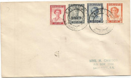 SOUTH RHODESIA LETTRE COVER QUEEN KING SALISBURY 1947 - Southern Rhodesia (...-1964)