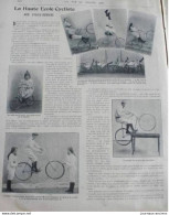 1900 LA HAUTE ECOLE DE CYCLISTE - CYCLISTE AMERICAINS - LYON  DRAGS - LA ROUE A TRAVERS LES AGES - DUC DE WESTMINSTER - 1850 - 1899