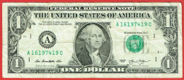 Etats-Unis D'Amérique - Billet De 1 Dollar - George Washington - Boston A - 2013 - P537 - Federal Reserve (1928-...)