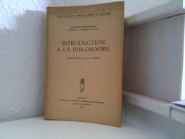 Introduction A La Philosophie. - Filosofia