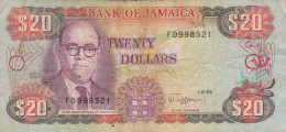 Jamaïque - Billet De 20 Dollars - Noel N. Nethersole - 1er Septembre 1989 - P72c - Giamaica