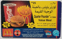 Qatar QR 25 McDonald's Quarter Pounder Value Meal - Qatar