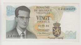 Belgio, Royame De Belgique Vingt Francs  1964 Pick 138 - 20 Francos