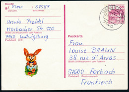 RFA - Entier Postal / Bundes Republik - Poskarte P135 I Von Ludwigsburg 27-3-1983 Nach Forbach (Frankreich) - Postcards - Used