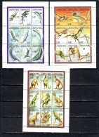 Comoros-1998 Prehistoric Animals-3 S/s.MNH** - Comores (1975-...)