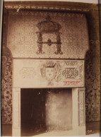 Photo 1913 Cheminée Chambre à Coucher Du Roi Blois Tirage Albuminé Albumen Print Vintage Art - Orte