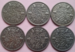 GRANE-BREATAGNE - 6 Pence (X6) 1928/31, 1933, 1936 Et 1 Shilling De 1941 - 4 Photos - M. Collections