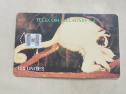 Madagascar-(MDG-11a)-Lemur Propithecus Verreauxi-(reverse B)-(21)-(150units)-(00409760)-used Card+1card Prepiad - Madagascar