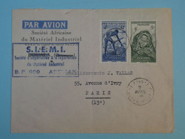 DD15 AOF     BELLE  LETTRE PRIVEE  1956 ABIDJAN A PARIS  FRANCE +++AFF.  INTERESSANT+++ - Brieven En Documenten