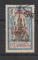 INDE - 1942 - N°YT. 186 - FRANCE LIBRE 10ca Sur 16ca Bleu Et Noir - Oblitéré / Used - Used Stamps