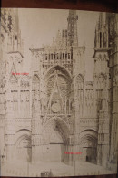 Photo 1880's Rouen Cathédrale Tirage Albuminé Albumen Print - Orte