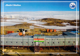 40th INDIAN SCIENTIFIC EXPEDITION TO ANTARCTICA- MAITRI STATION -WORLD POST CARD DAY CACHET-2023-PC-LIMITED ISSUE-NMC-19 - Programas De Investigación