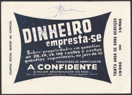 Portugal, 1963 - A Confidente, Hipotecas Compra E Venda Propriedades. Porto E Lisboa -|- Mata Borrão/ Blotter - Banco & Caja De Ahorros