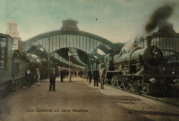 Oostende - Ostende  /  LA Gare Maritime (Trein Aan Het Perron - Interieur) 19?? - Oostende