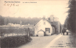 Marche - Les - Dames - La Route Du Pensionnat - Charette - Carte Postale Ancienne - Altri & Non Classificati