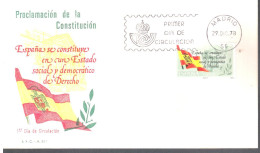 ESPAÑA FDC SPD CONSTITUCION ESPAÑOLA BANDERA FLAG - Omslagen