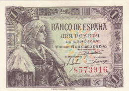 CRBS0858 BILLETE ESPAÑA 1 PESETA 1945 SIN SERIE SIN CIRCULAR - 1-2 Peseten