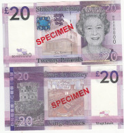Jersey Banknote Twenty Pound (Pick 35s) SPECIMEN Overprint Code BD - Superb UNC Condition - Jersey
