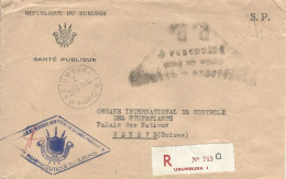 Burundi 1974 Bujumbura Ministry Of Health Official Postage Paid Handstamp Registered Cover To United Nations Geneve - Briefe U. Dokumente