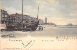 BELGIQUE - Blankenberghe - Un Bateau De Peche En Reparation - Colorisé - Carte Postale Ancienne - Blankenberge