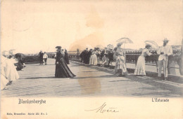 BELGIQUE - Blankenberghe - L'estacade - Femmes Avec Ombrelles - Carte Postale Ancienne - Blankenberge