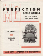 Catalogue MAX GRAY 1956 0 Gauge - Perfection Scale Models - All Metal Line - Anglais