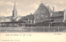 BELGIQUE - Jette St Pierre - La Station - Locomotive - Train - Carte Postale Ancienne - Jette