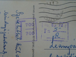 D199182   Hungary  Postcard WIEN  Austria -  Postage Due  POROT   T700/700  Bp 72    Ca 1982 - Port Dû (Taxe)