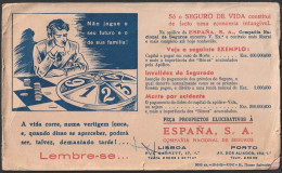 Portugal, 1956 - Companhia De Seguros/ Insurance Company España, S.A. Lisboa E Porto -|- Mata Borrão/ Blotter - Banca & Assicurazione