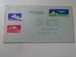 D199185   Romania  Airmail  Cover  1963 Bucuresti -sent To  Budapest  Hungary - Brenner -with Content -stamp Airplane - Briefe U. Dokumente