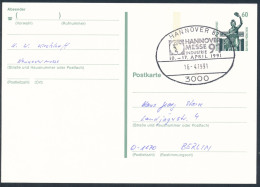 RFA - Entier Postal / Bundes Republik - Poskarte P144 SSt Hannover 16-4-1991 Nach Berlin - Postcards - Used