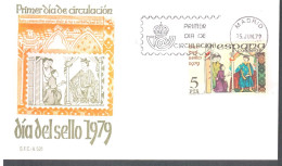 ESPAÑA FDC SPD DIA DEL SELLO 1979 STAMP DAY TRANSPORTE CORREO - Other (Earth)